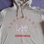 КАТО НОВ LEE L/XL LOOSE HOODIE beige/melange sweatshirt суичър худи анорак Лий, снимка 2
