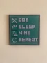 Релефна картина Eat, Sleep, Mine, Repeat, снимка 2