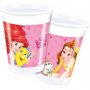 Малката Русалка Ариел и Белл от Красавицата и Звяра принцеси 8 бр пластмасови чаши чашки парти рожде