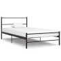 vidaXL Рамка за легло, черна, метал, 90x200 см(SKU:324967, снимка 1 - Спални и легла - 44653583