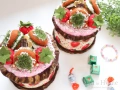 Кръгла Кутия за бижута, торта с френски макарони и ягоди, снимка 6