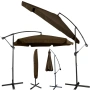 Голям градински чадър със странична стойка Ø 350 см — UV защита + Покривало, снимка 11