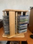 Ретро въртяща се етажерка за CD от МАСИВНО дърво + подарък 60 диска Описание:, снимка 3