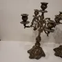 Два броя разкошни бронзови свещника, снимка 5