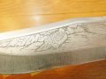【Нож】Стар Огромен Американски нож  с гравюри по острието  Американски орел, снимка 3