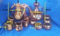 3 комплекта канички с по 5 чаши за концентрат керамични битови, снимка 1 - Антикварни и старинни предмети - 29491157