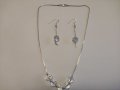 Сребърен комплект,колие и обеци (6) (6), снимка 4