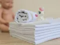 Бархетни 100% памук бебешки пелени за новородено  - бели, снимка 2