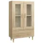 vidaXL Висок шкаф, сонома дъб, 70x31x115 см, инженерно дърво, снимка 1