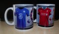 Уникални фен чаши на футболни отбори с Ваше име и номер!Перонализиран подарък футболни чаши!