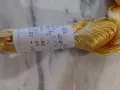 Конци за бродиране от вискозна коприна, жълто, 1 брой, снимка 3