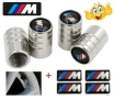Нов качествен комплект 4 бр. стикери за BMW M Performance + 4 бр. капачки за вентили на гуми за кола, снимка 1