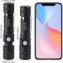 NAKCNM 2 броя мини LED фенерче, акумулаторно, 4 режима, джобна щипка, регулируем фокус, вкл. батерии, снимка 6