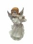 Статуетка Ahelos, Ангел с флейта, Керамика, 17 см, снимка 1 - Подаръци за кръщене - 42221427