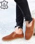 Мъжки обувки - кафяв ЕСТЕСТВЕН набук - 38