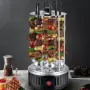 Електрическа скара за барбекю с 6 вертикални шиша – 1000W, автоматично въртене, без дим, снимка 7