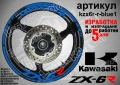 Kawasaki ZX-6R кантове и надписи за джанти, снимка 3