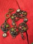 СТАРА МЕДНА ГРИВНА с МНОГО ЦВЕТНИ КРАСИВИ КАМЪНИ 14241, снимка 2