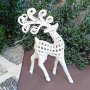 3230 Коледна декорация Бял елен с красиви рога, снимка 1 - Декорация за дома - 38535065