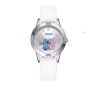 Стич Stitch Лило бял розов златен кант детски дамски ръчен часовник, снимка 2