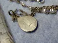 ПРЕКРАСЕН СРЕБЪРЕН МЕДАЛЬОН СРЕБРО 925 с КРАЛСКИ СЕДЕФ и СРЕБЪРНА 925 ВЕРИЖКА с БЯЛА ПОЗЛАТА 45707, снимка 3