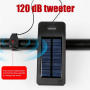 Соларна / USB акумулаторна LED светлина за велосипед с клаксон, 350Lum, снимка 9