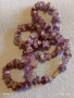 КОЛИЕ от АМЕТИСТ с ЧИПС от ЕСТЕСТВЕНИ КАМЪНИ в ВИОЛЕТОВ ЦВЯТ 52182, снимка 4