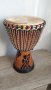 Тарамбука/Джембе от масивно дърво и естествена кожа, снимка 6