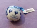 Коледна топка ръчно рисувана  нова Холандия порцелан глазура Delft Blue, снимка 2