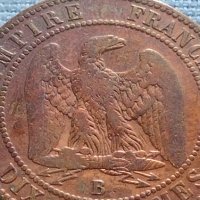 Рядка монета 10 сантима 1856г. Франция Наполеон трети за КОЛЕКЦИЯ 30217, снимка 3 - Нумизматика и бонистика - 42683254