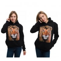 Нов дамски суичър с трансферен печат Лъв, животни, снимка 6 - Суичъри - 27505468