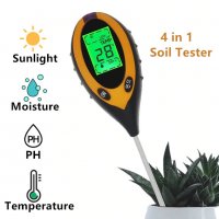 4в1 Уред за измерване PH на почвата,температура,влажност и интезитед на светлина, снимка 11 - Градинска техника - 30906414