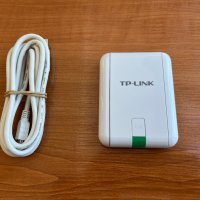 Безжична USB ланкарта TP-LINK TL-WN822N, 300 Mbps, 2 мощни външни антени, снимка 1 - Мрежови адаптери - 37796677