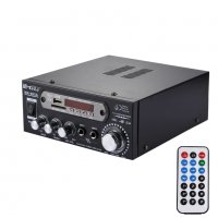 Караоке домашен аудио усилвател MA-005A, FM, SD, USB, дисплей 2x30W, 220V, снимка 2 - Ресийвъри, усилватели, смесителни пултове - 37076247