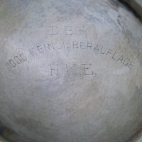 Стара посребрена немска каничка за мляко , чай маркирана, снимка 2 - Аксесоари за кухня - 36955372