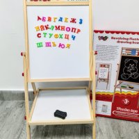 Детска дървена магнитна дъска, с български букви, българска азбука, образователна игра, играчка, снимка 3 - Образователни игри - 40824073
