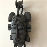 Стара африканска маска #1, снимка 1 - Антикварни и старинни предмети - 37230490