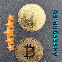 Колекционерска Позлатена биткойн монета сувенири за познавачи на Bit Coin криптовалутата метална физ, снимка 18 - Нумизматика и бонистика - 42191891