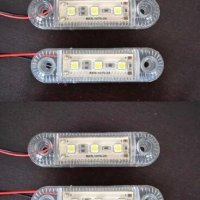 Диодни ЛЕД LED габарити с 3 SMD диода , БЕЛИ , 12-24V L0072 , снимка 2 - Аксесоари и консумативи - 35443763