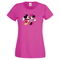 Дамска тениска Mickey & Minnie 6 Мини Маус,Микки Маус.Подарък,Изненада,, снимка 7 - Тениски - 36526252