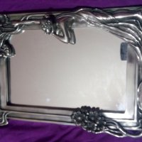 Колекционерско огледало с масивна посребрена рамка, снимка 4 - Други ценни предмети - 31223179