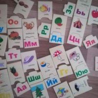 Детски дървени пъзели - домино и азбука, снимка 3 - Образователни игри - 34404957