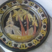 Метална чиния за стена сувенир от Тунис, снимка 4 - Други ценни предмети - 36985508