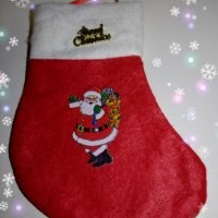 ПРОМО Коледно чорапче с Дядо Коледа с чифт детски коледни чорапи и картичка чорапки памук подарък, снимка 4 - Чорапи - 38846350