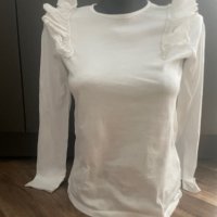 бяла с дантелки, снимка 4 - Блузи с дълъг ръкав и пуловери - 36164520