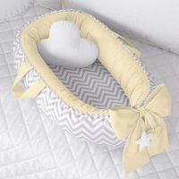 Limited Chevron ! Преносимото легло/ Baby Nest с дръжки, пом-пом топченца, голяма панделка и висулки, снимка 2 - Спално бельо и завивки - 29655001