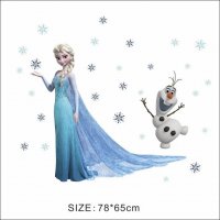 Стикер Elsa Frozen стикери за стена евтини Дисни момичешка стая 60х45см, снимка 2 - Декорация за дома - 35255558