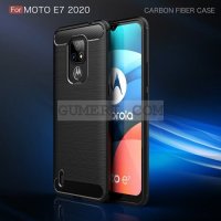 Motorola Moto E7 (2020) Карбонов удароустойчив гръб , снимка 4 - Калъфи, кейсове - 31498253