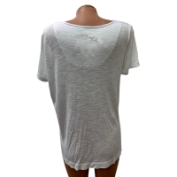 Дамска тениска блуза DESIGUAL размер XL бяла цветна, снимка 3 - Тениски - 44570437