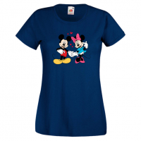 Дамска тениска Mickey & Minnie 7 Мини Маус,Микки Маус.Подарък,Изненада,, снимка 5 - Тениски - 36526272